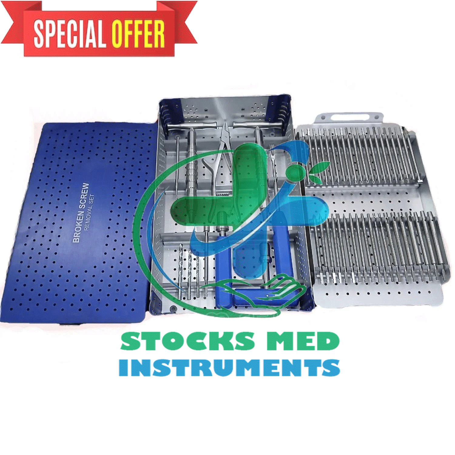 Broken Screw Removal Instrument Set of Orthopedic Instruments Set