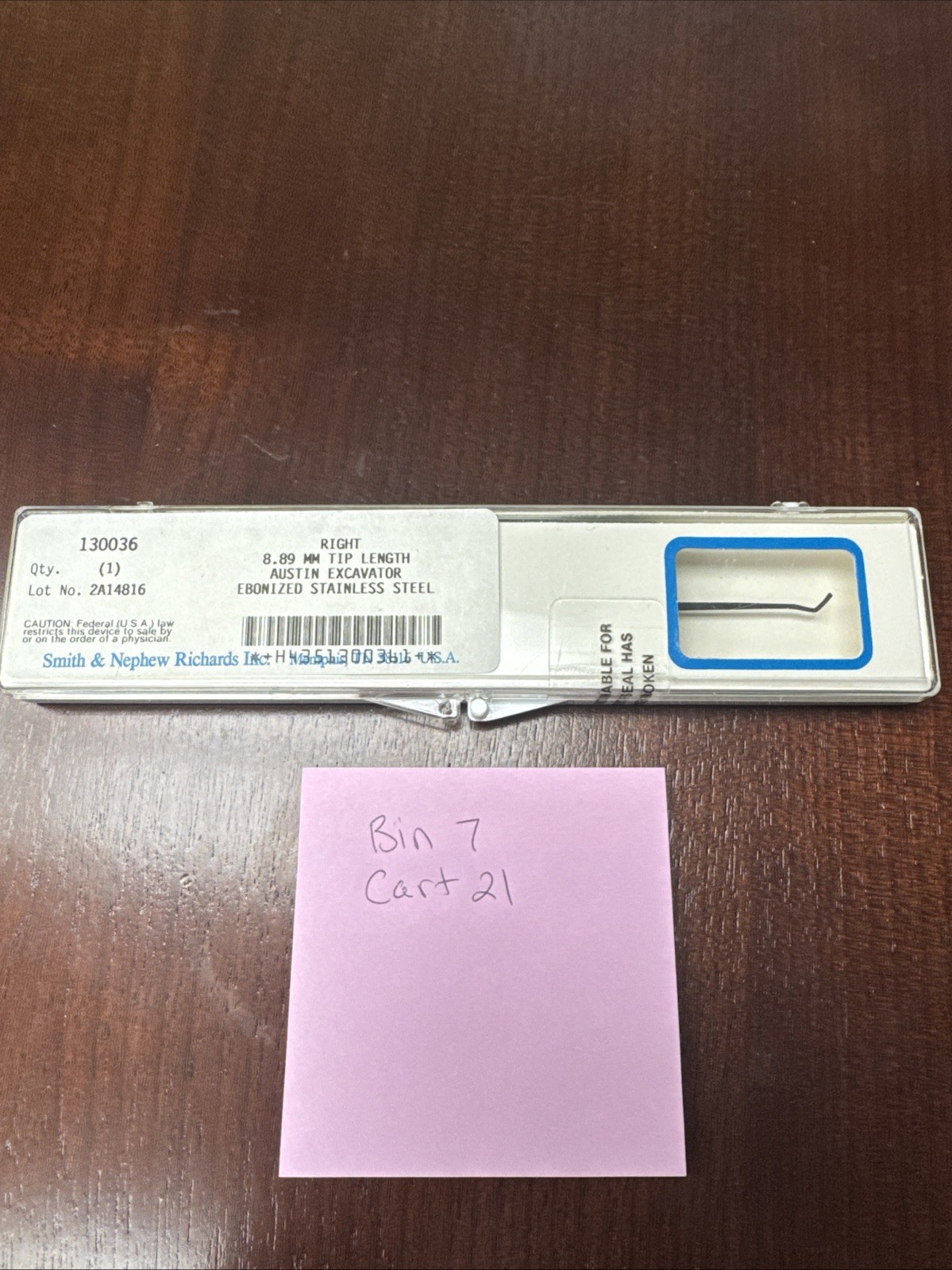 Richards Smith & Nephew 130036 Austin Excavator 8.89MM TIP LENGTH