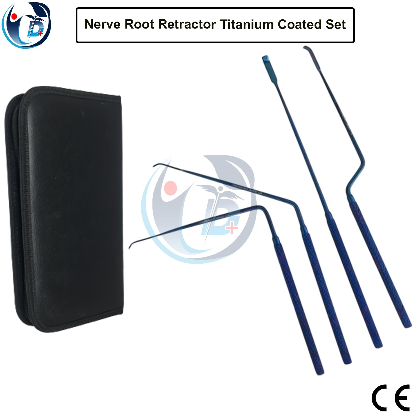 Nerve Root Retractor Titanium Coated Set With Pouch Neurosurgery Instruments