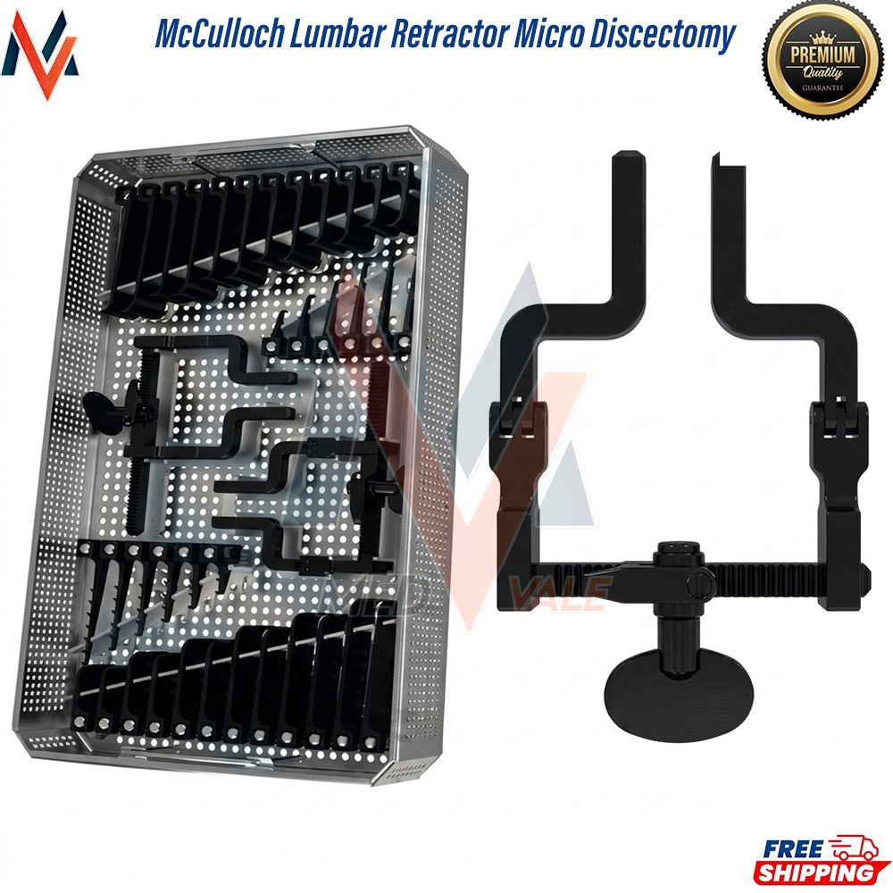 McCulloch Lumbar Retractor Micro Discectomy Orthopedic Spine Tools Set of 38 Pcs