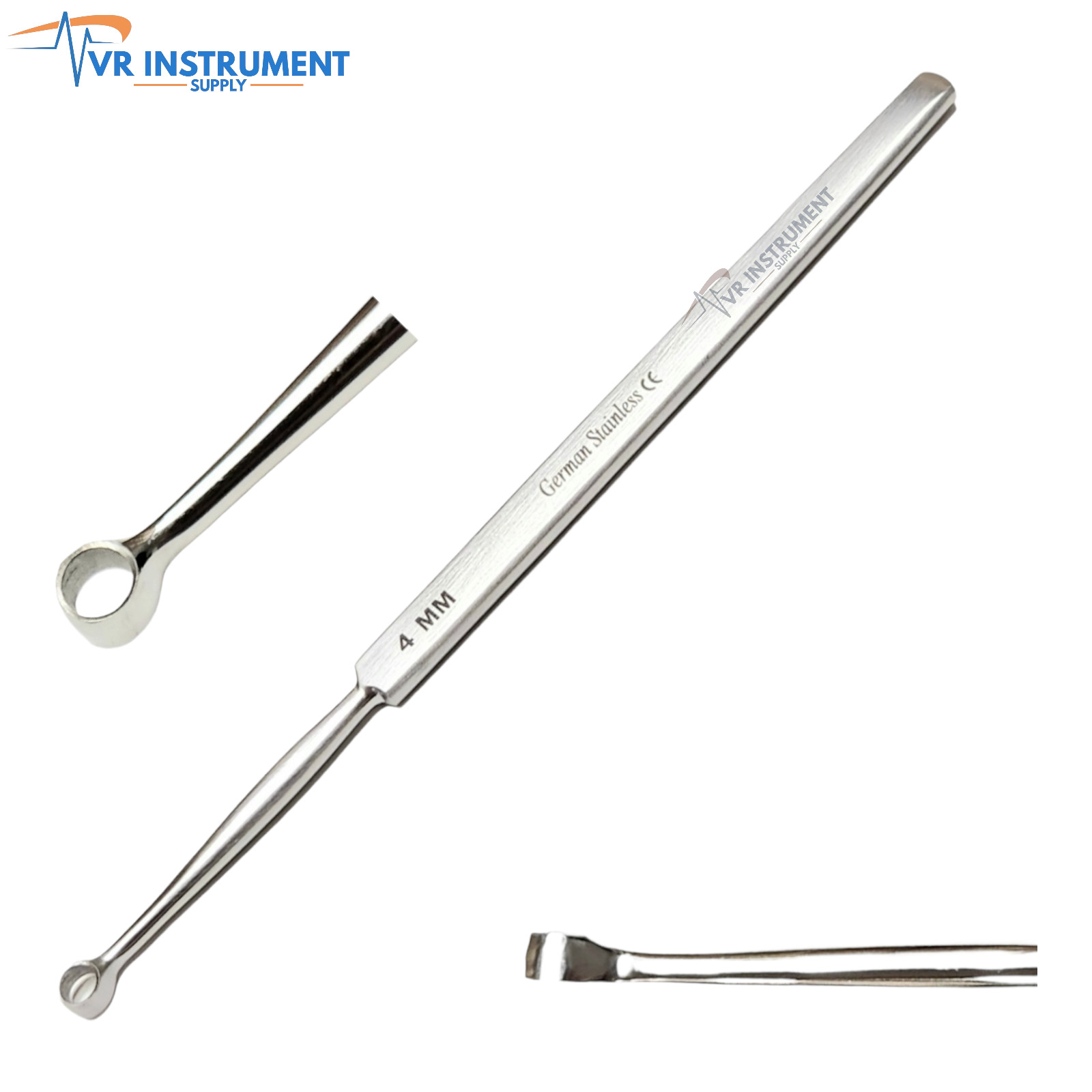 ENT Dermatology Fox Dermal Curettes 4 mm Surgical MedicaI Instruments 5.5″