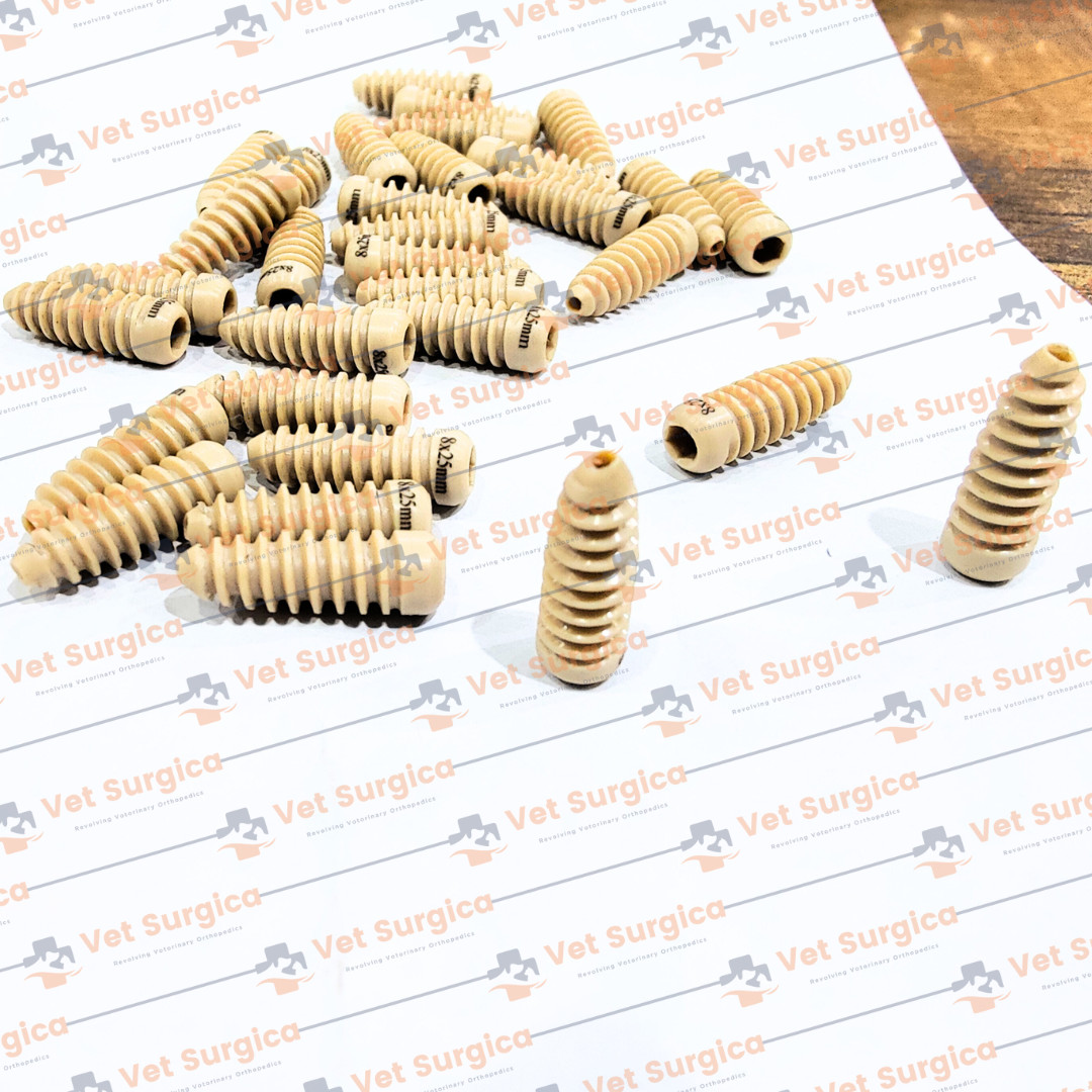 ACL Interference Screw Dia-8mm Length 25mm, 30mm and Screwdriver 11 Pcs Set Peek
