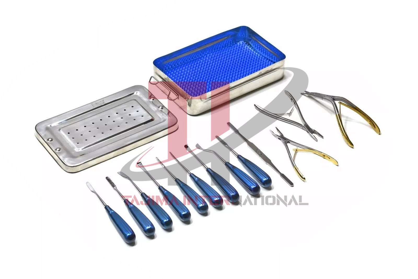 Preservation Rhinoplasty Set with Stainless Steel Box and Silicone Surgical Mat