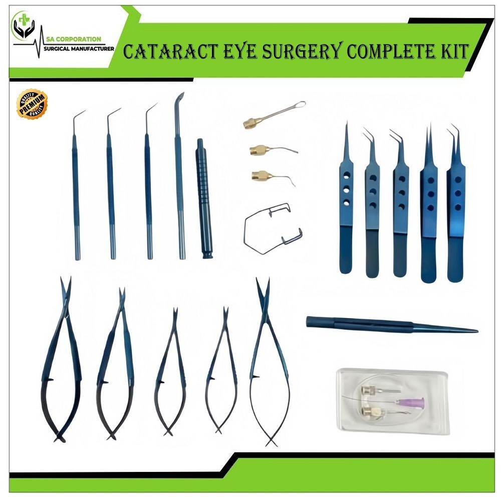 Cataract Surgical Complete Kit Reusable German Cataract Eye Surgery Instruments