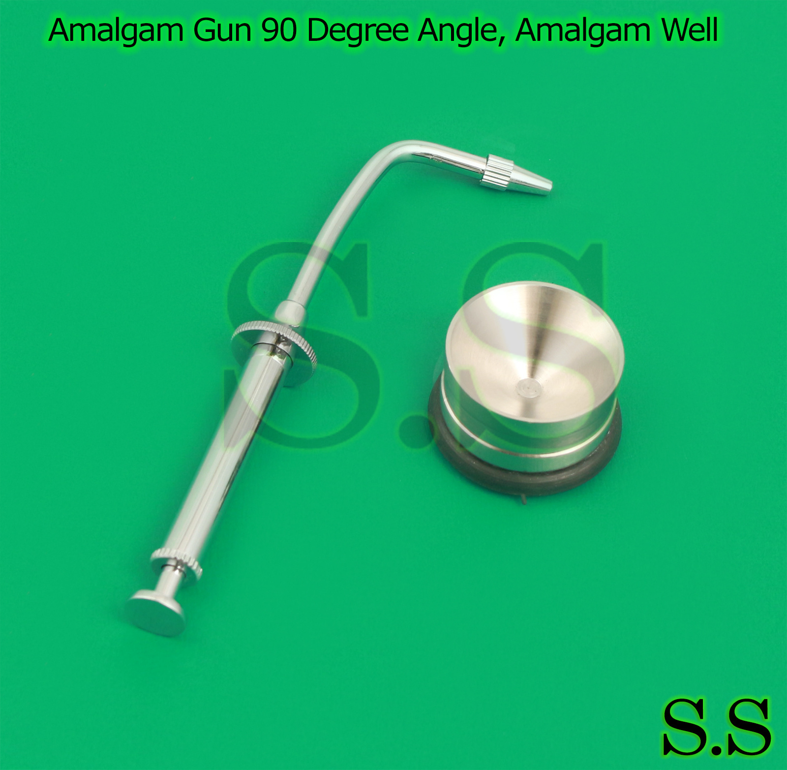 Amalgam Gun 90 Degree Angle, Amalgam Well Pot Surgical Dental Instruments