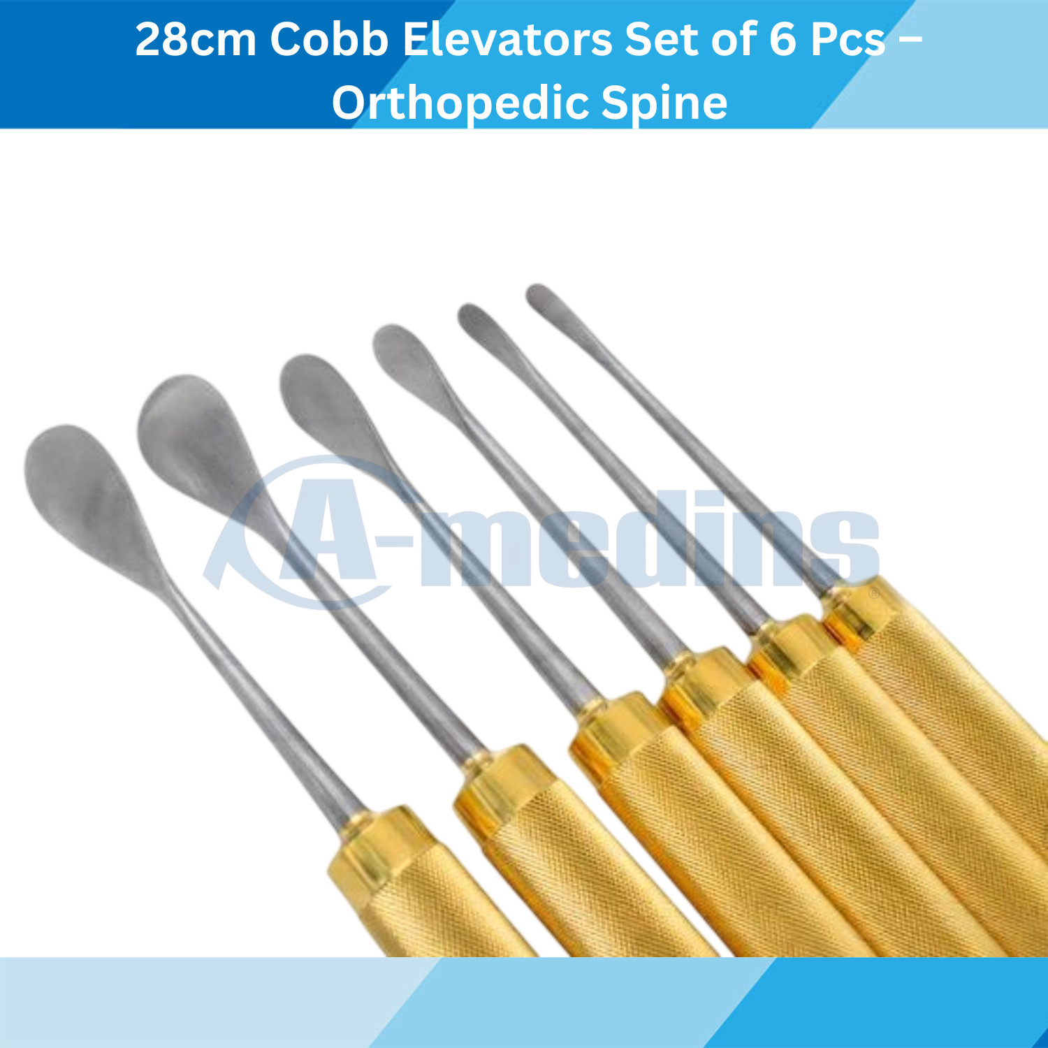 Cobb Elevator Set 6 Pcs 28cm Orthopedic Spine Surgical Instruments Stainless