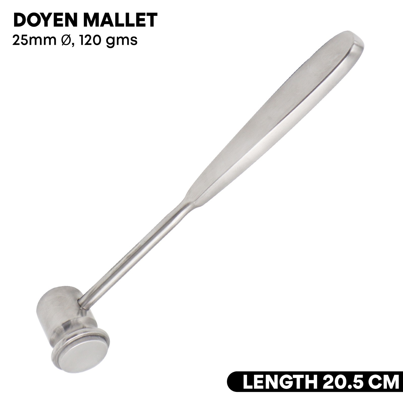 Doyen Mallet 20.5cm 25mm Ø 120g Surgical Orthopedic Instruments German Grade