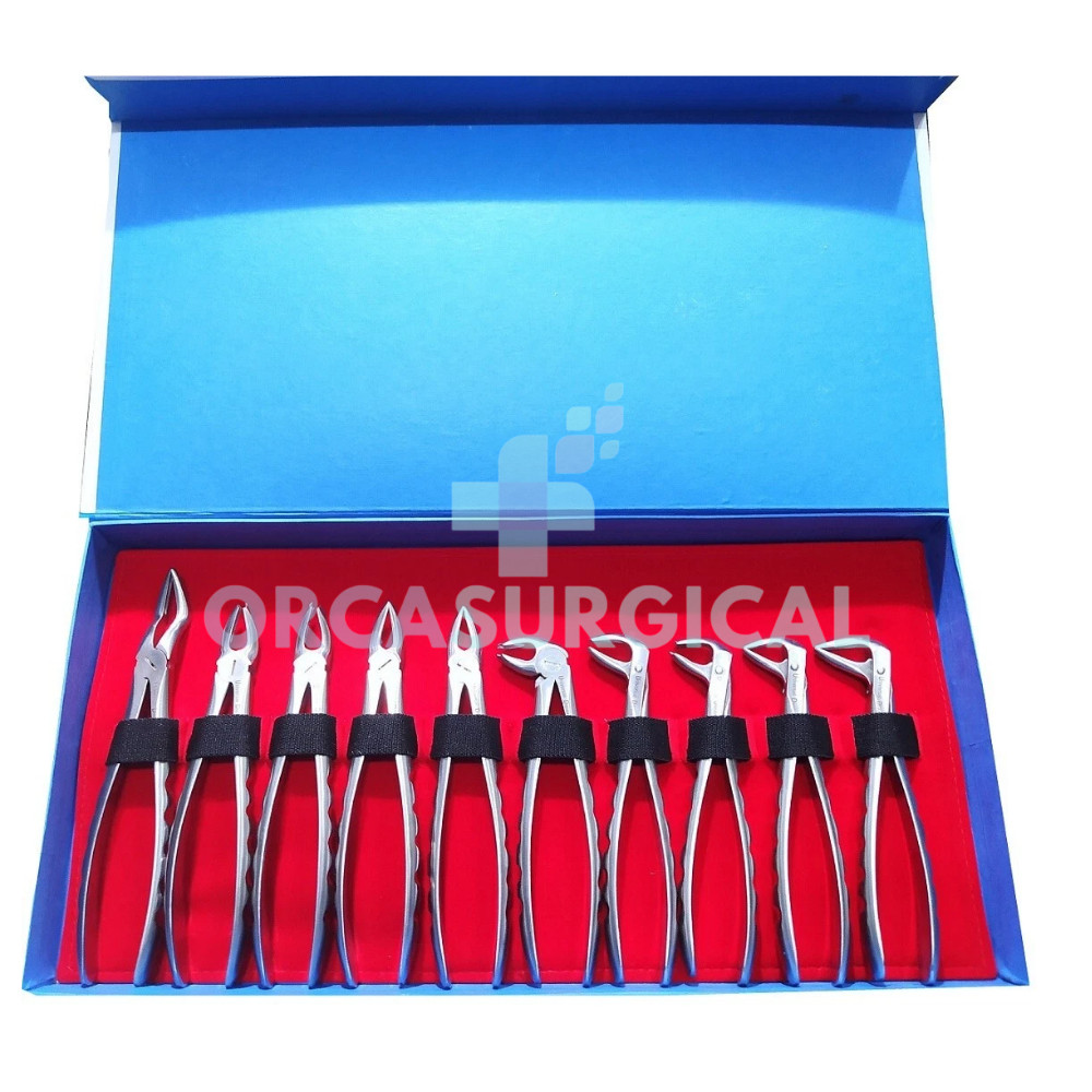 Basic 10 PCS Premier Extraction Forceps Kit Stainless Steel Pliers