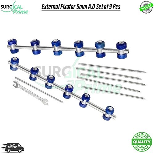 External Fixator 5mm A.O Set of 9 Pcs Orthopedic Instruments