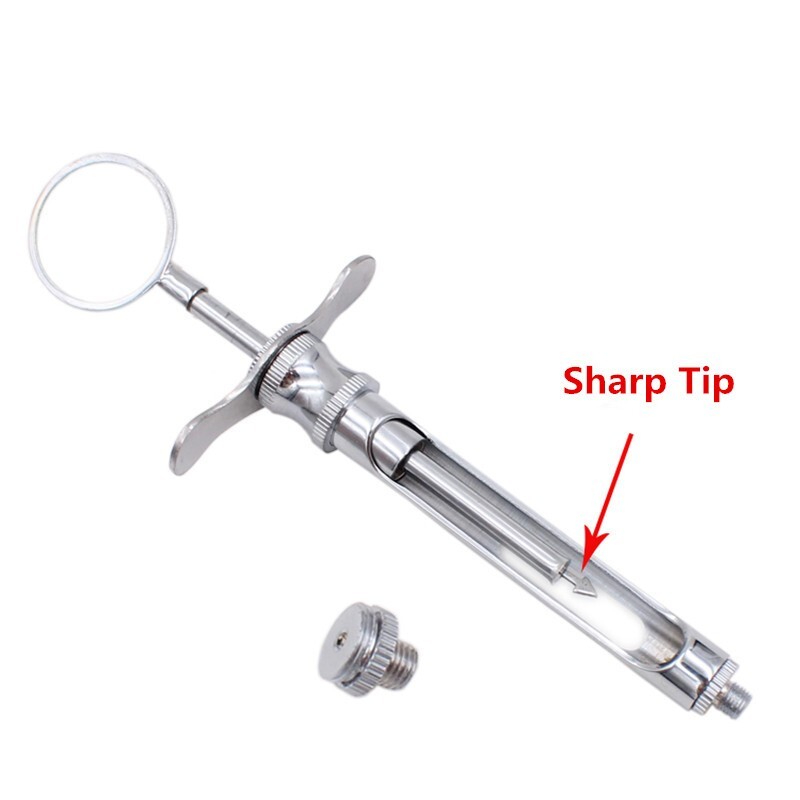 Dental Stainless Steel Intraligamental Syringe Pen-Style Aspirating 1.8CC 2 Size