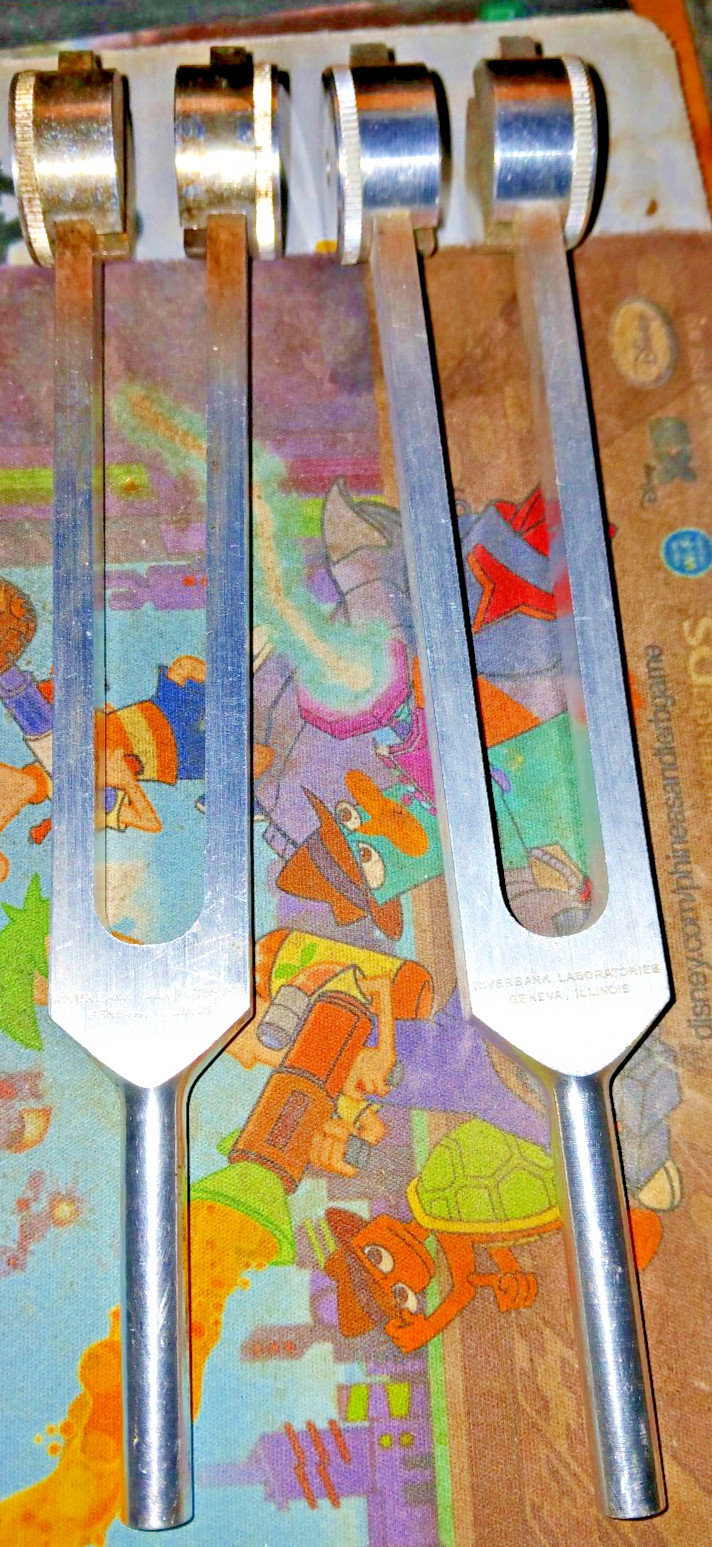 Lilly 128C Medical Tuning Fork Diagnostic Healing Made USA Geneva IL. Adjustable