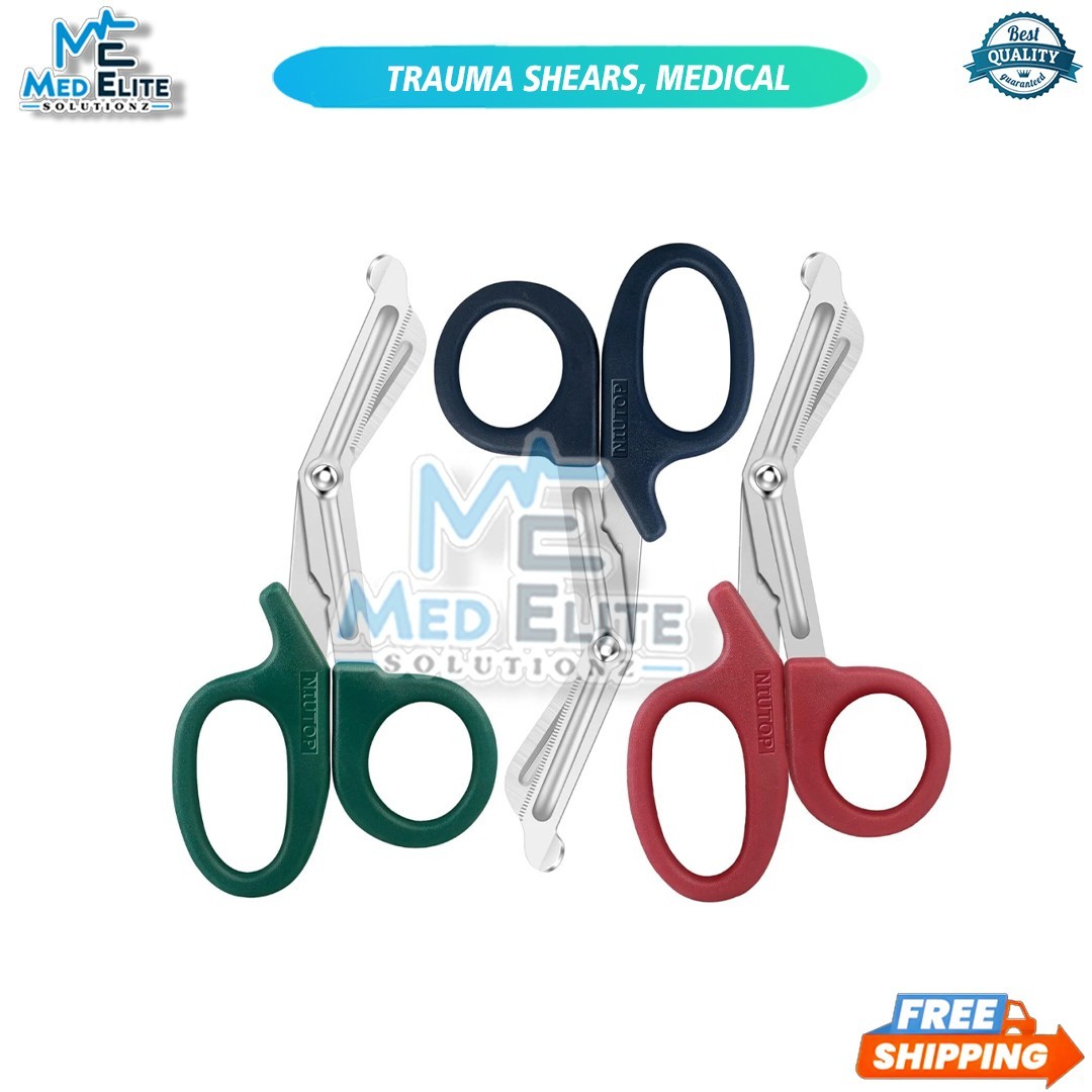 Trauma Shears, Medical Scissors 3-Pack, Premium Bandage Scissors for Nurses