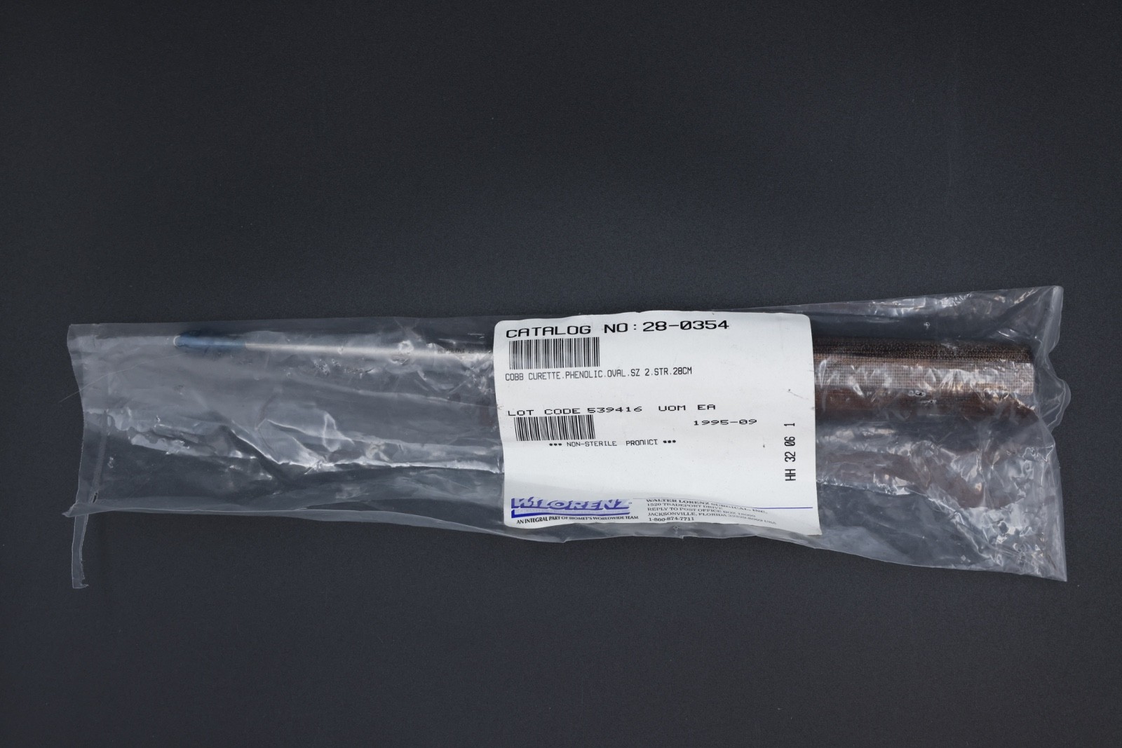 NEW W Lorenz 28-0354 Cobb Curette Oval size 2 Straight 28cm