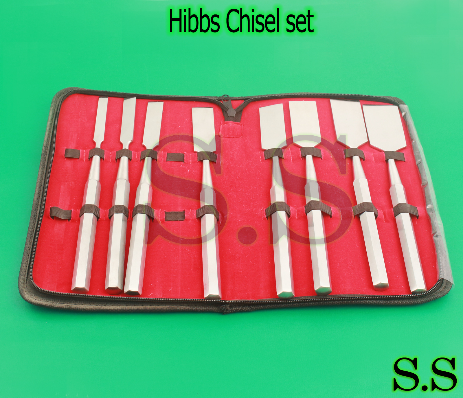 Hibbs Chisel set of 8 pcs. Orthopedic Surgical Medical Instrument