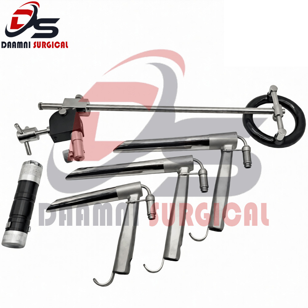 Pedestal Laryngoscope Set Micro Laryngeal Surgery ENT Instrument Endoscopic Set