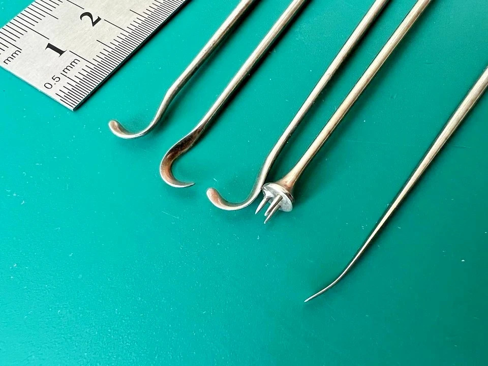Aesculap Neurosurgery Pituitary Instruments LOT of 5, Bayonet-Shaped