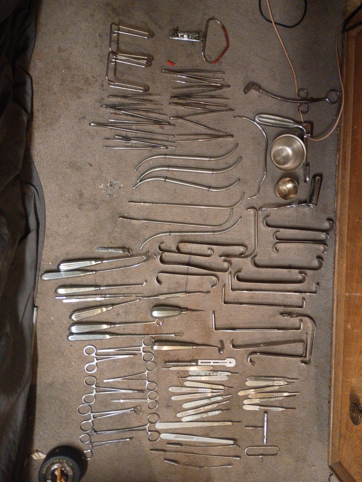 Mixed Lot General Surgery Surgical Instruments: Retractors, Forceps, Clamps
