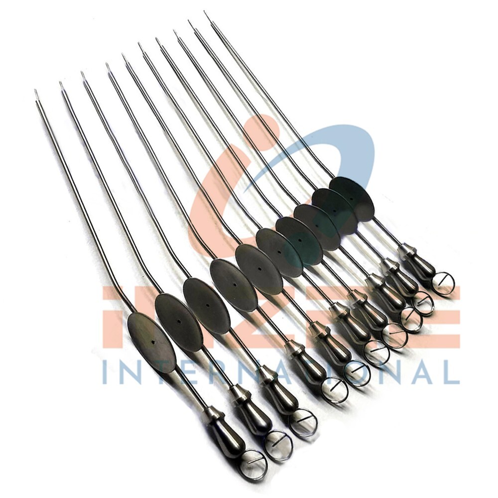Set Of 10 Baron Frazier Suction Tubes 7 FR 2.0 mm Neuro ENT Instruments By Inzee