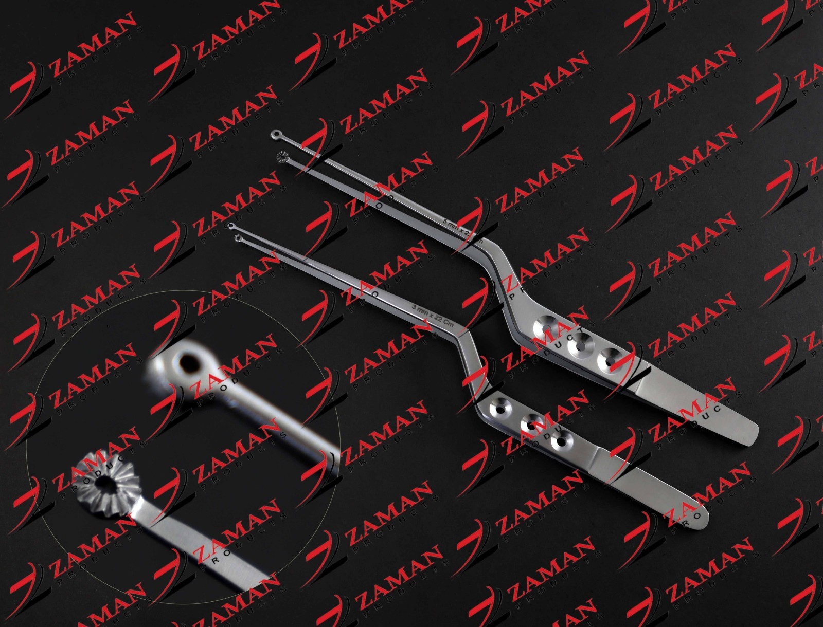 Yasargil Tumor Grasping Bayonet Forceps 3,5 mm 2 PCs Set 22 Cm Neurosurgical ZP