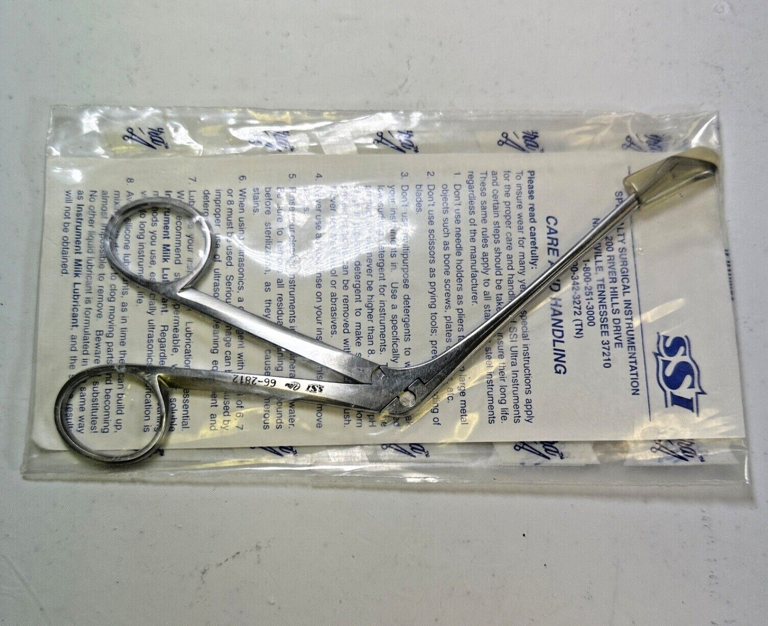 SSI Ultra 66-2812 Weil-Blakesley # 1 Nasal Forceps Fenestrated Oval Cups 4-3/8″