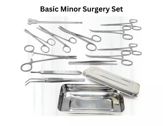 3 Set of 13 Pieces Basic Minor Surgery Kit Steel Box Surgical Instruments