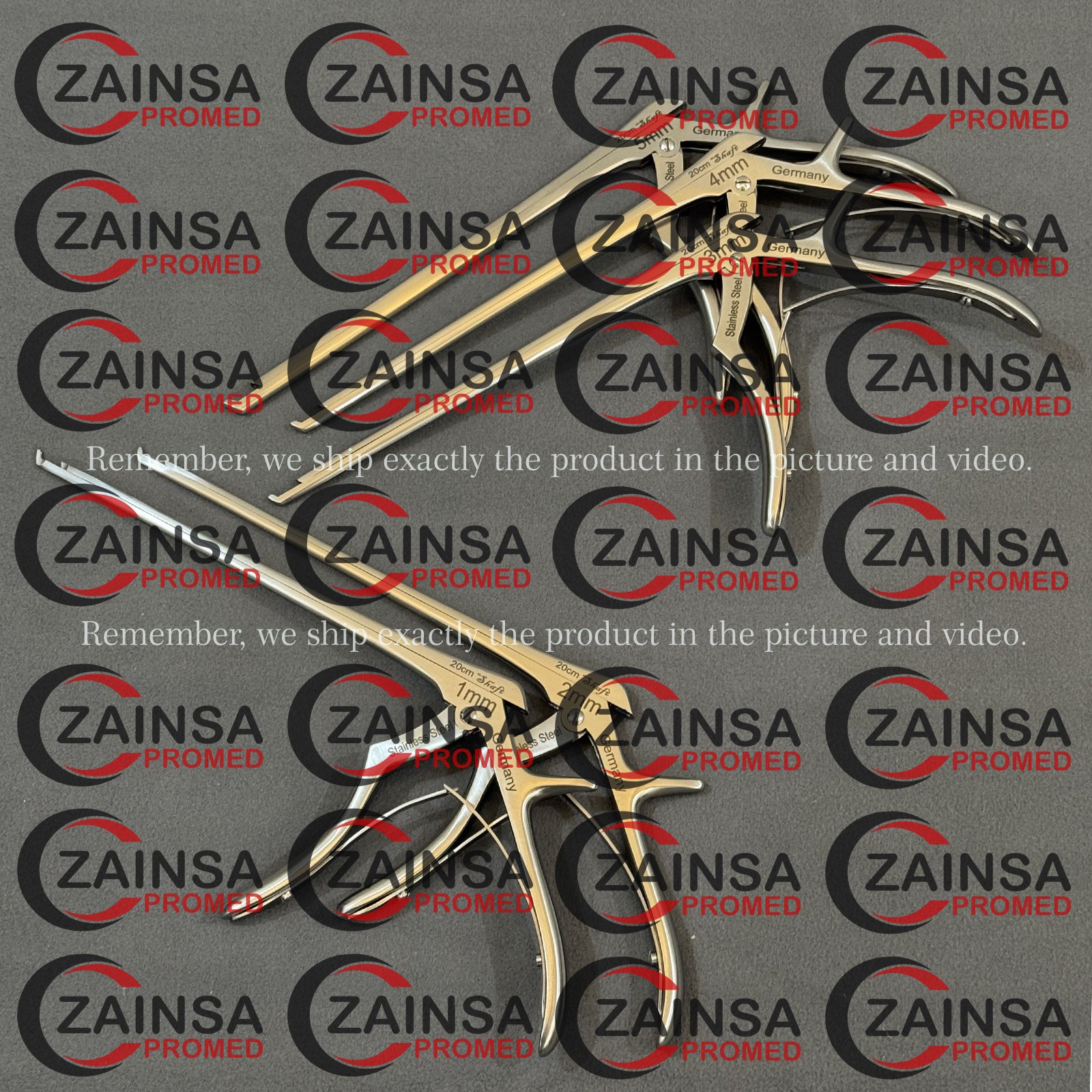 German Kerrison Rongeurs (1,2,3,4,5mm) Spine, Cervical Orthopedic