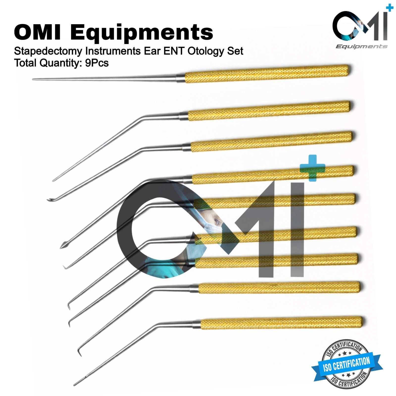 Stapedectomy Instruments Set Of 9 Instruments For Ear ENT Otology Surgery