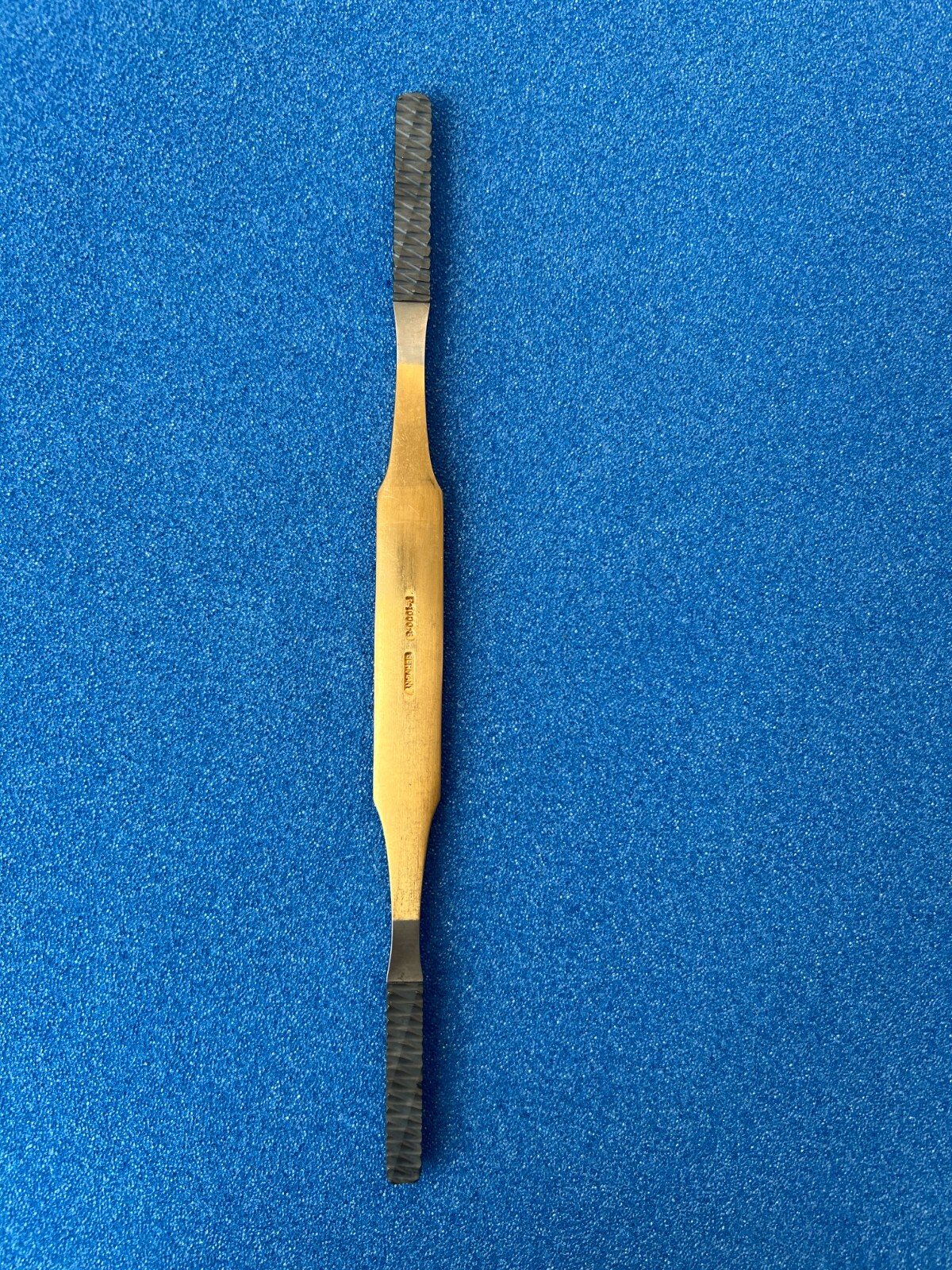 Karl Storz P-1000-8 Gold Double Ended Rasp #7, #8, 8-1/2″ GERMANY ENT Tag#338