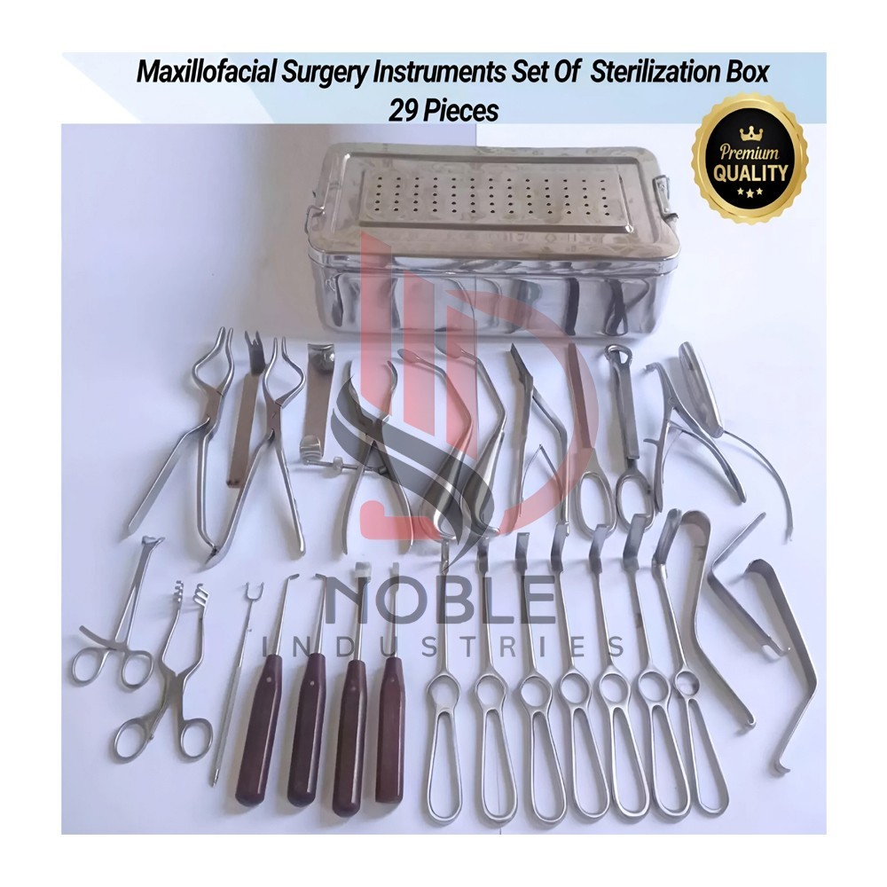 Maxillofacial Surgery Instruments Set Of 29 pcs with Sterilization Box