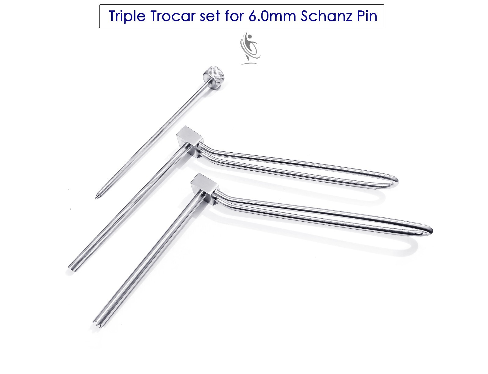 Triple Trocar Set for Schanz Pin 6.0mm Veterinary Surgical instrument