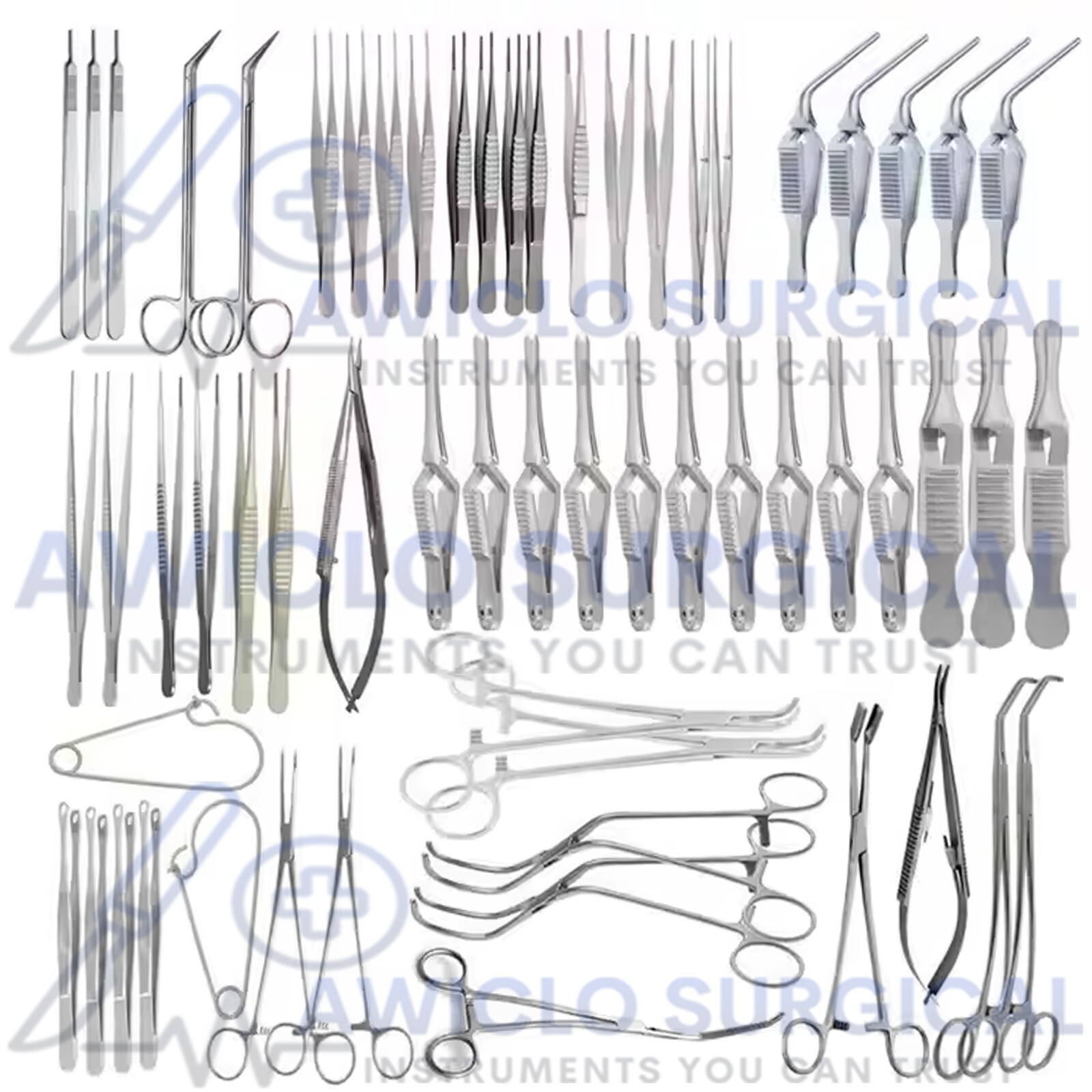 Major Vascular Surgery Set 61 PCs Specialty Surgical Instruments