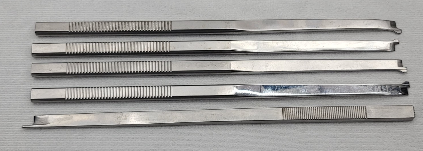 5x Micrins Anderson Osteotome 8″ with Single Guard
