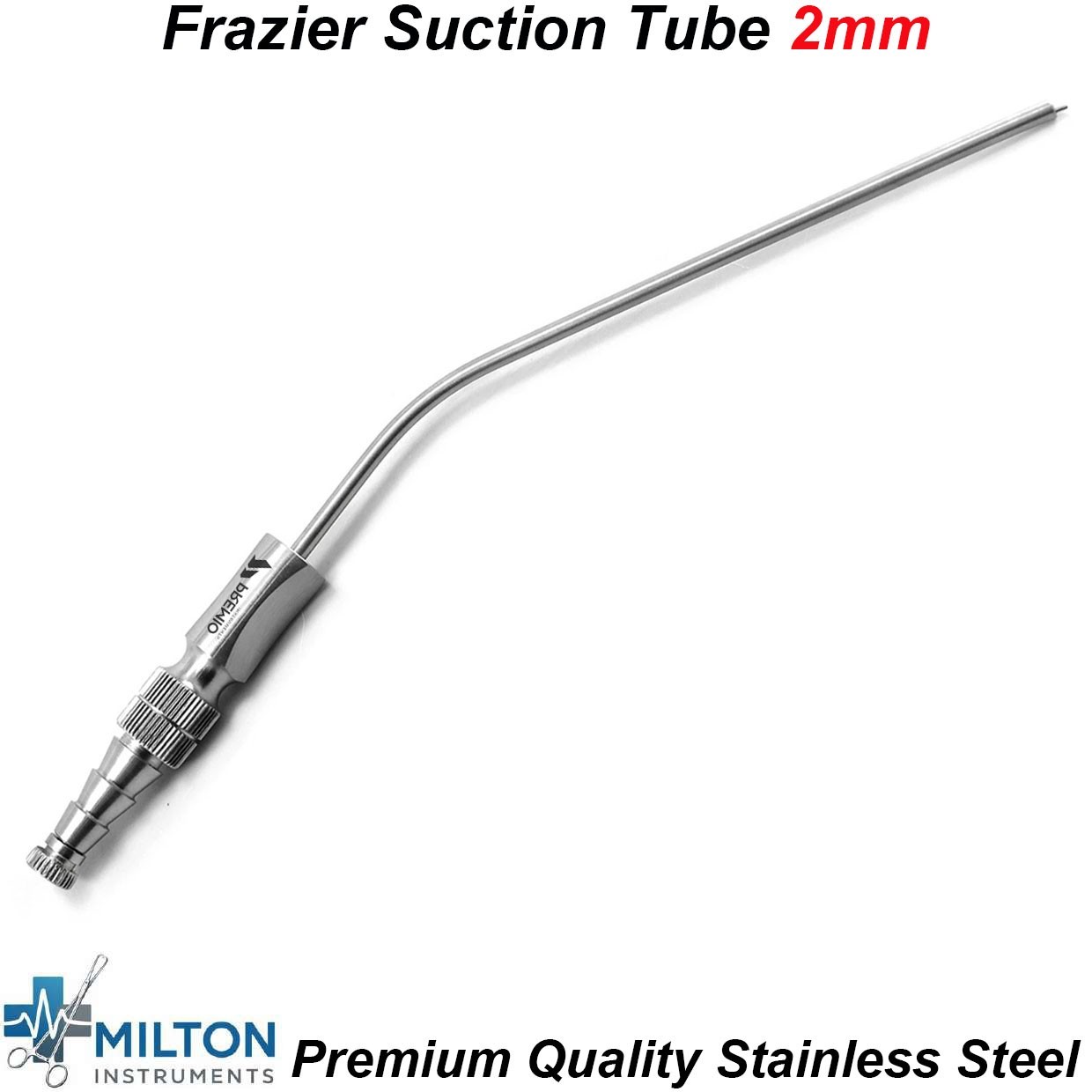 Dental ENT Diagnostic Frazier Aspirator Suction Tube No 2mm Surgical Instrument
