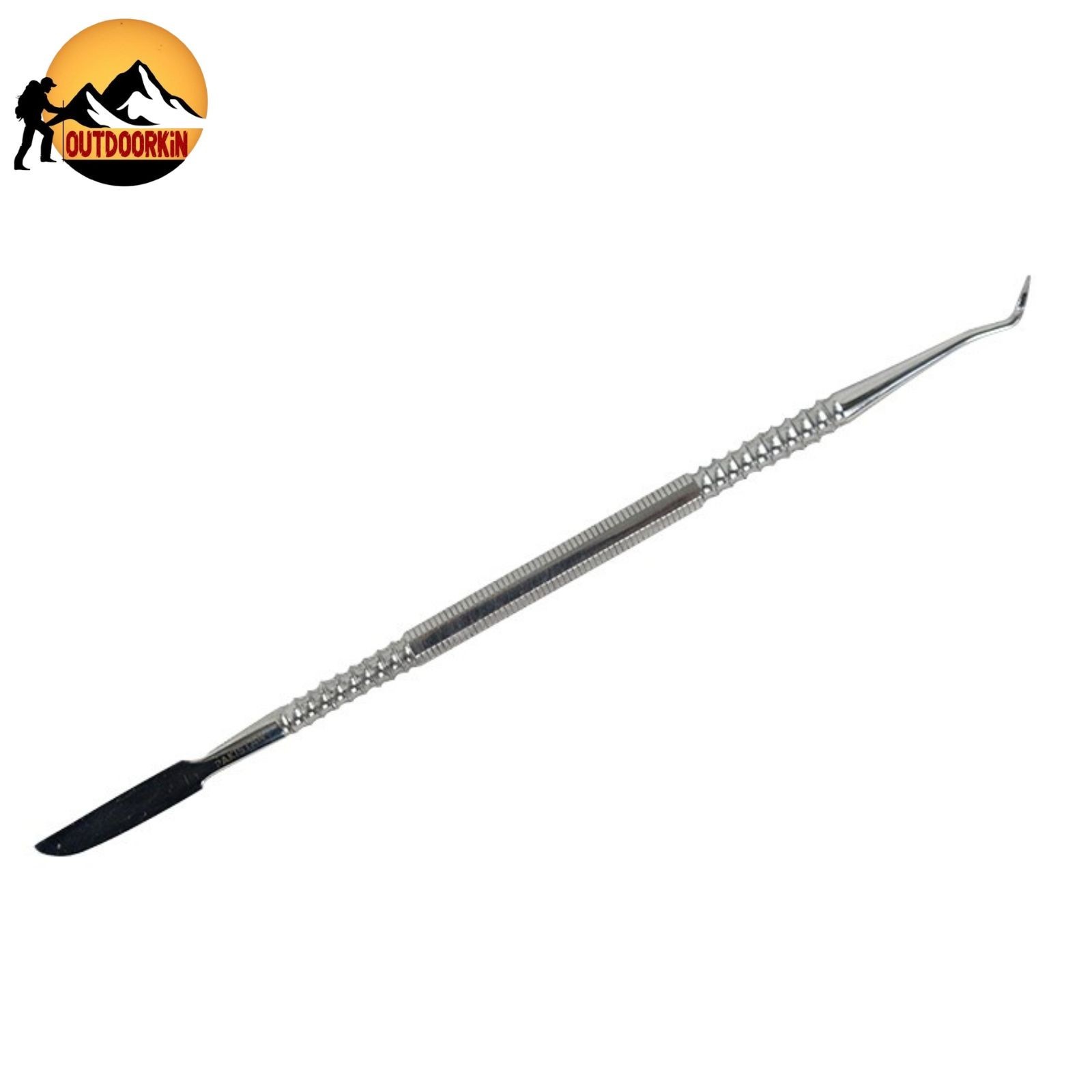 6.5″ Stainless Steel Pick Dabber Tool Spatula & Curved Spear For Wax Soap