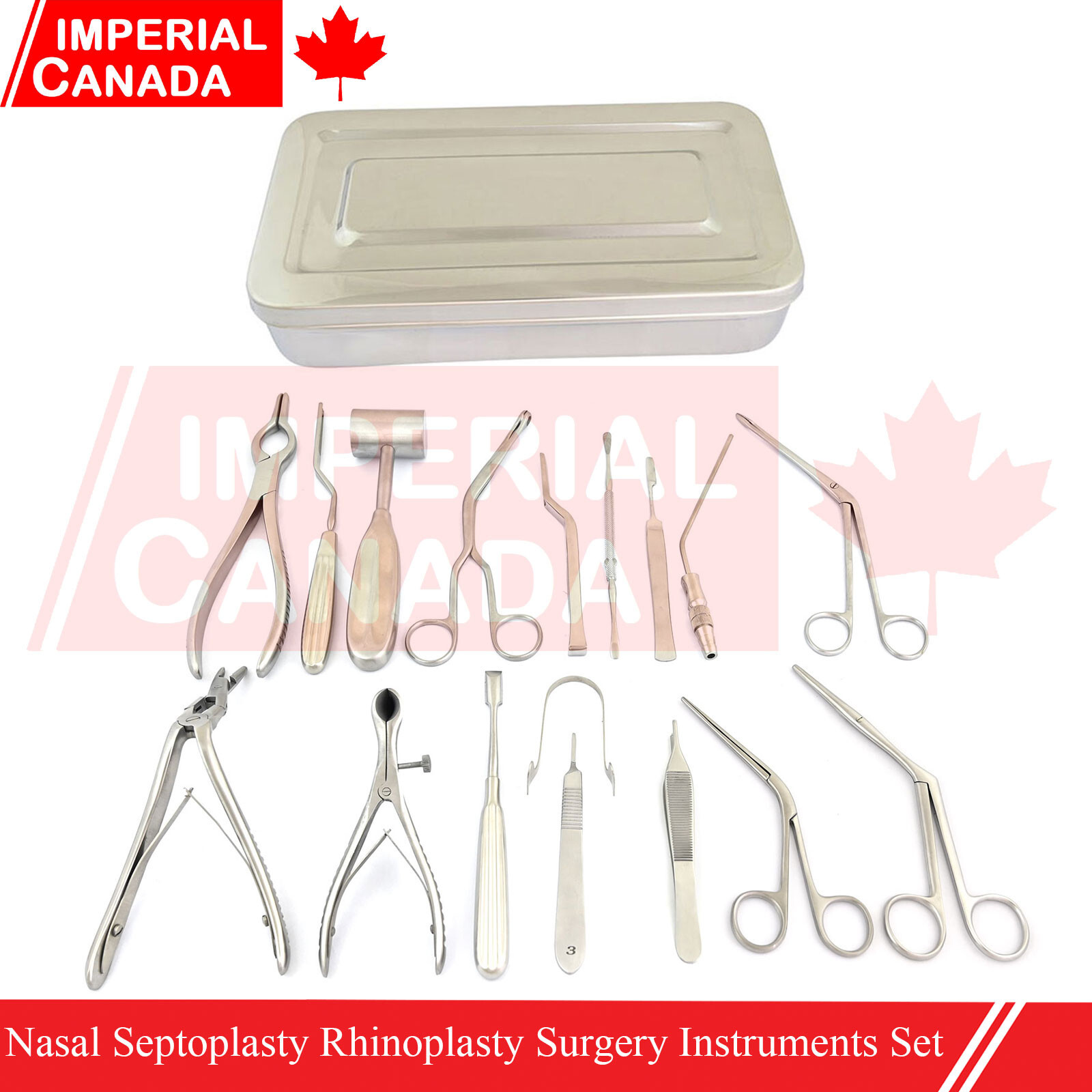 21 Pcs Nasal Septoplasty Rhinoplasty Surgery Instruments Set Submucous DS-1682