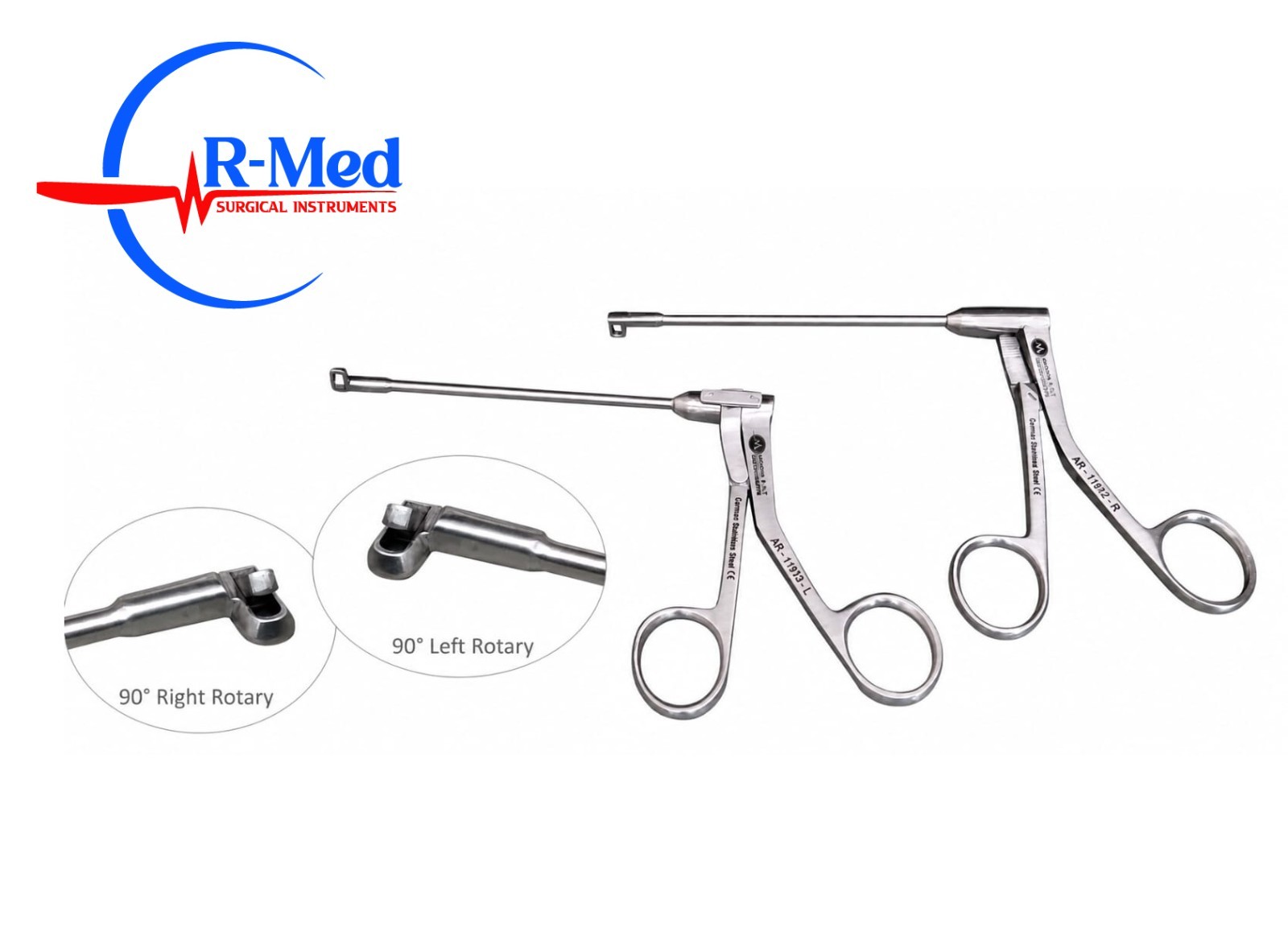 Antrum Punch Side-Biting Forceps German Steel 2 Pcs Set Sinus & ENT Instruments