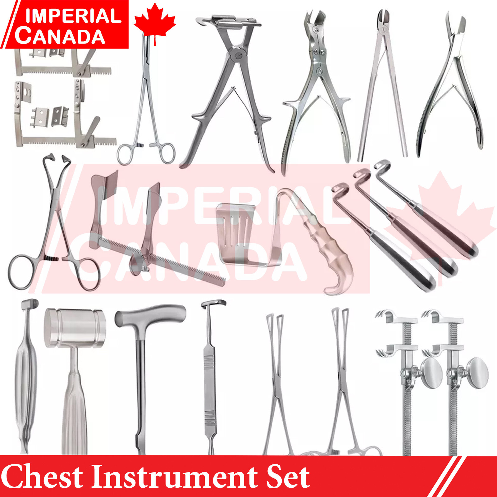 Chest Instrument Set of 21Pcs, Chest Surgery Set Thoracic surgery set OP-199