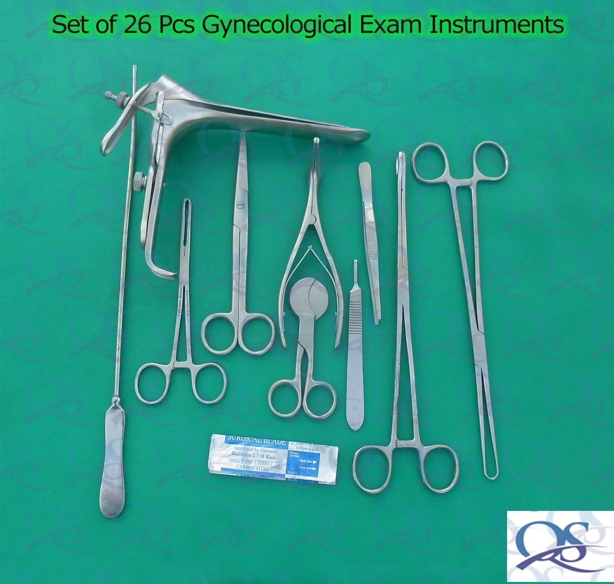 26 Pcs Gynecology Examination Set – Stainless Steel Graves Speculum Kit – OB/GYN