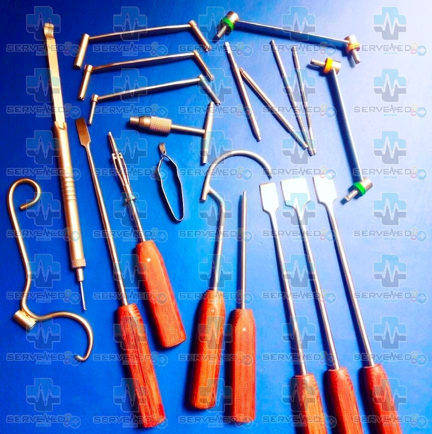 Bone Chisel Wire Passer Drill Guides Screw Driver Surgical Orthopedic Set 20 PCS