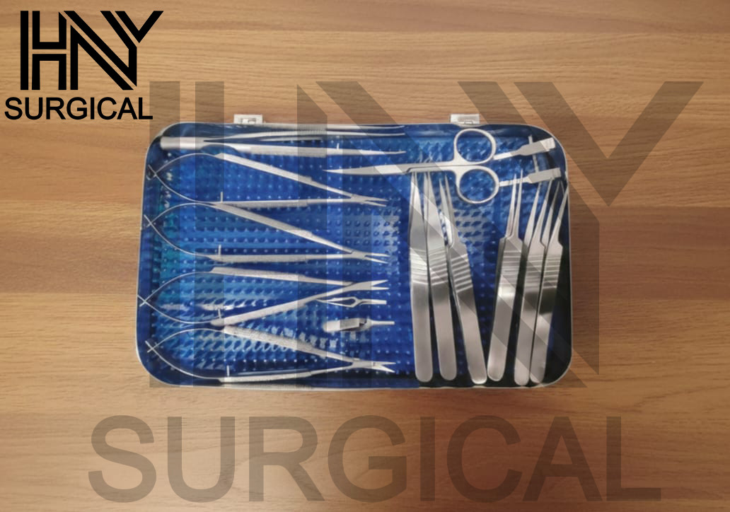 Micro Hand Surgical Instruments Microvascular Clamp Surgery Suture Kit