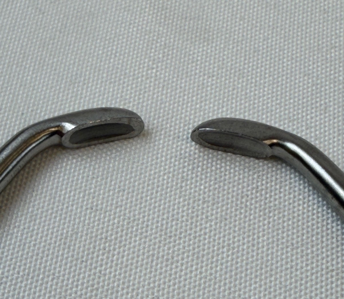 Pair of Codman 23-1002 Scoville Ruptured Disc Curettes Angular 4mm x 10mm Cups