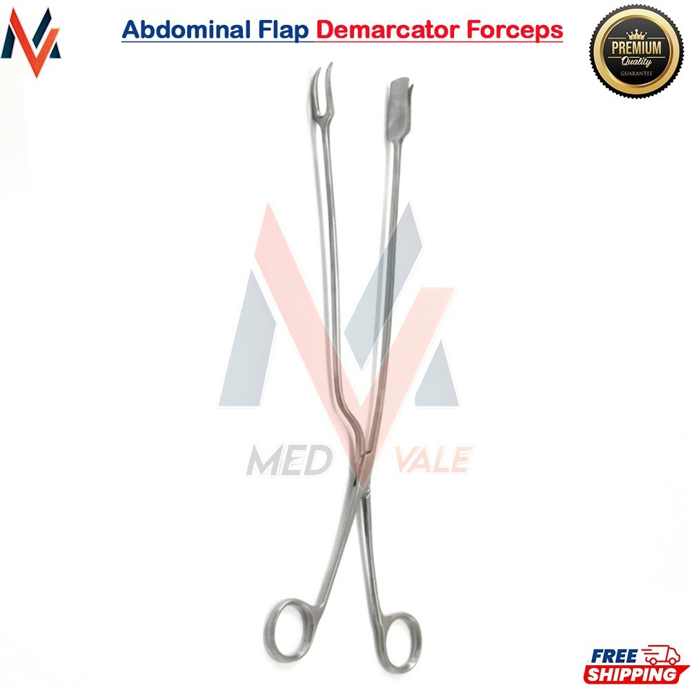 Lockwood Abdominal Flap Demarcator Forceps 32cm,plastic Surgery