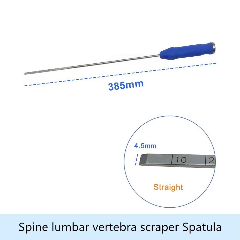 Spine Lumbar Vertebra Intervertebral Disc Reamer Scraper Curette Side Curved New