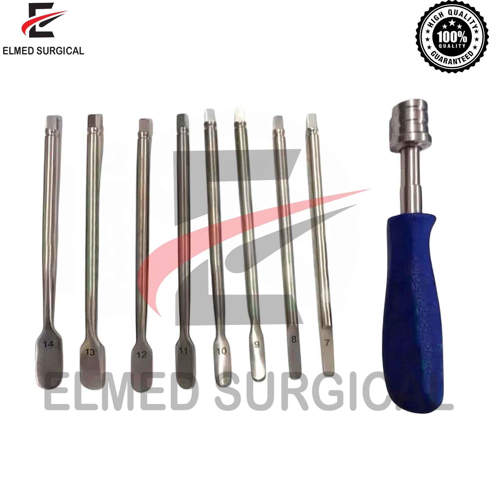 Spine Disc Distractor With Coupling Handle 7 to 14mm Surgery Surgical Instrument