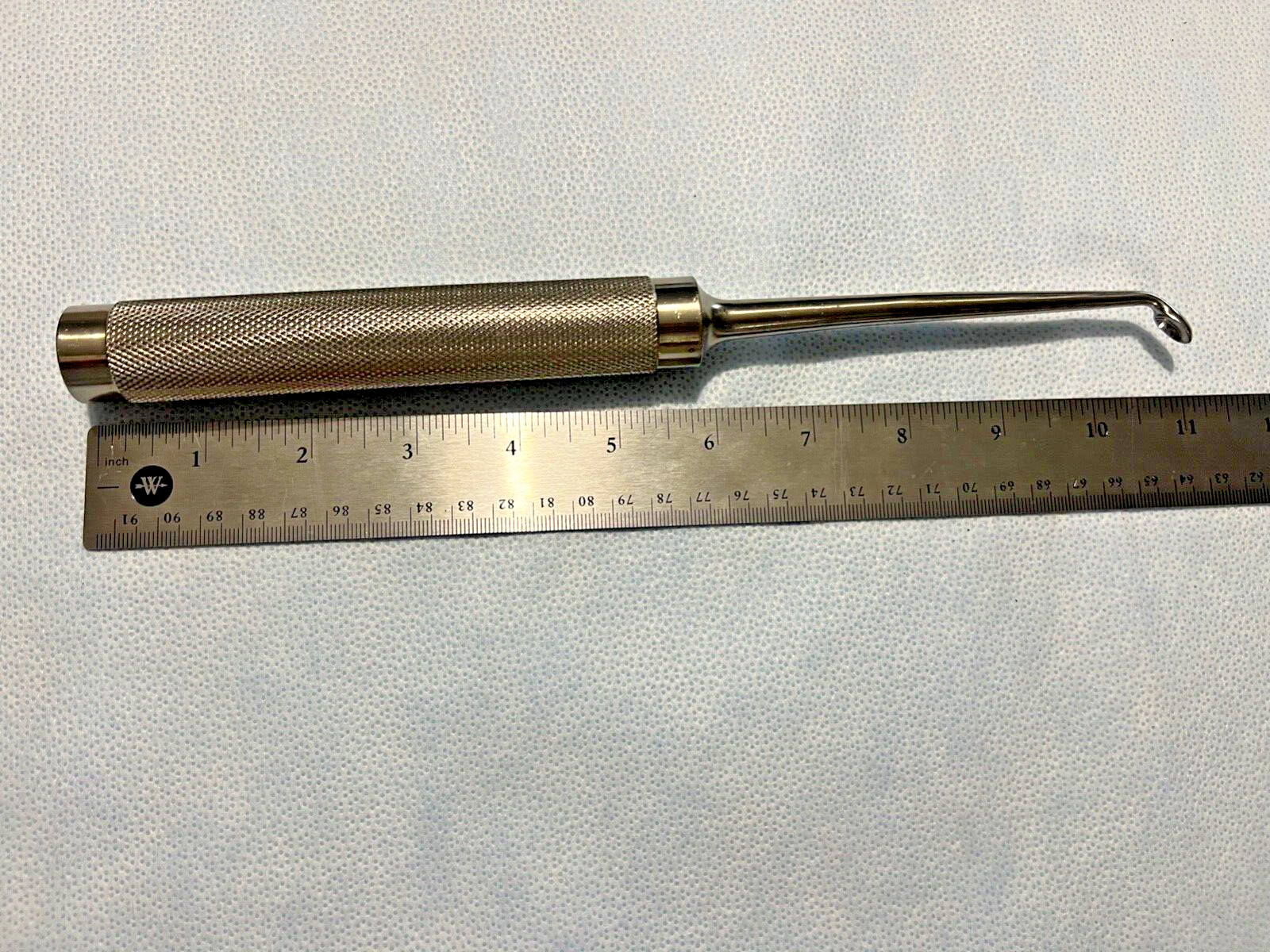 Jarit 240-193 Cobb 45° Angled Bone Curette, Size 6 Oval Cup, 11″ Length