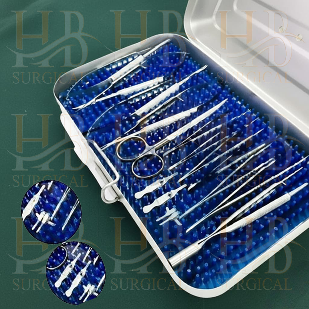 Basic Hand Surgery Set of Micro Surgical Instruments With case