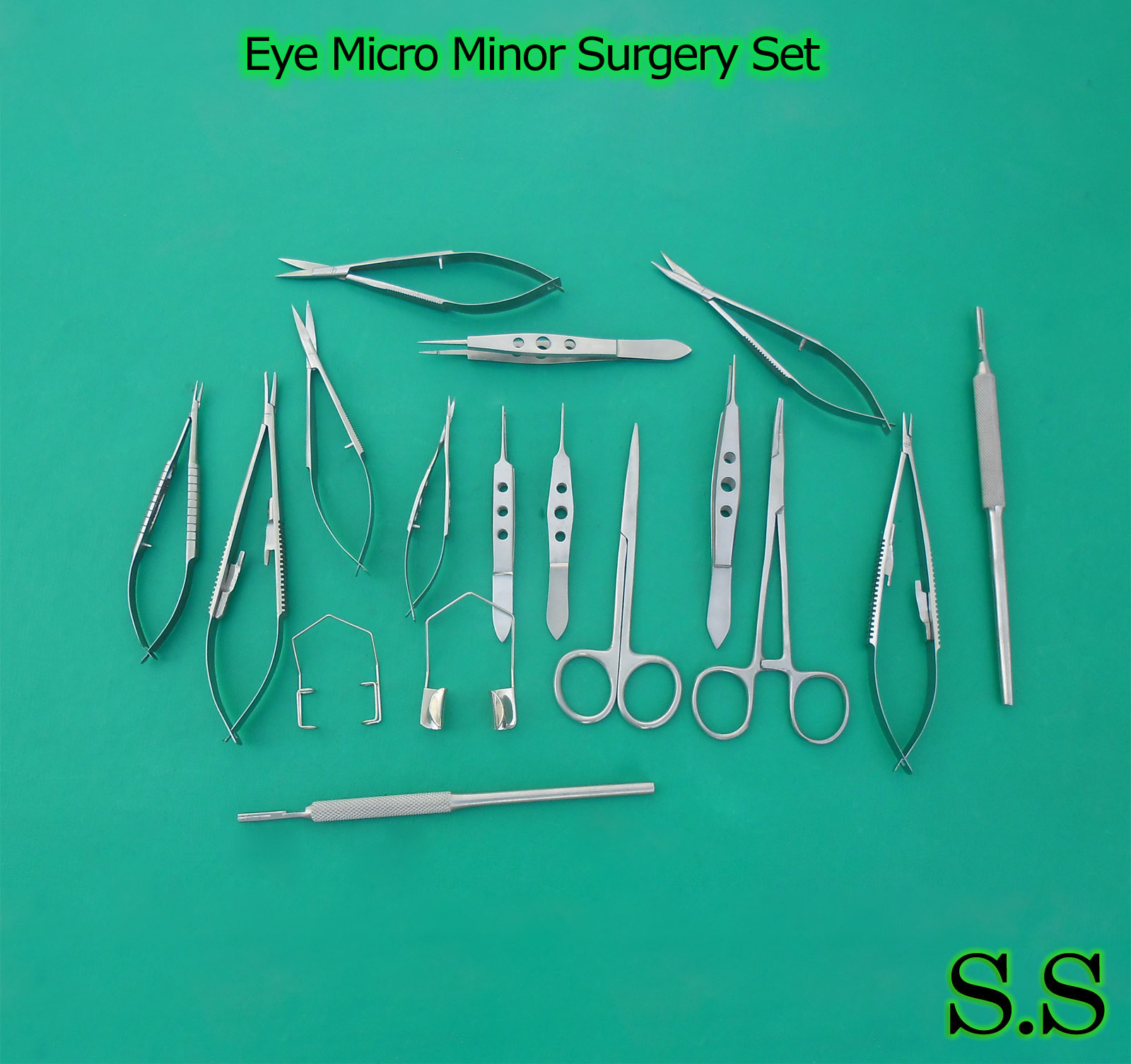 20 Pc Eye Micro Minor Surgery Ophthalmic Veterinary Surgical Instruments EY-018