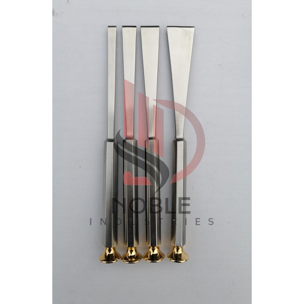 Bone Osteotome Set of 4 pcs Stainless Steel Orthopedic Surgical Instrument