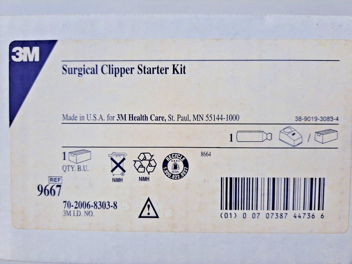 3M Portable Surgical Clipper Starter Kit 9667 New In Box