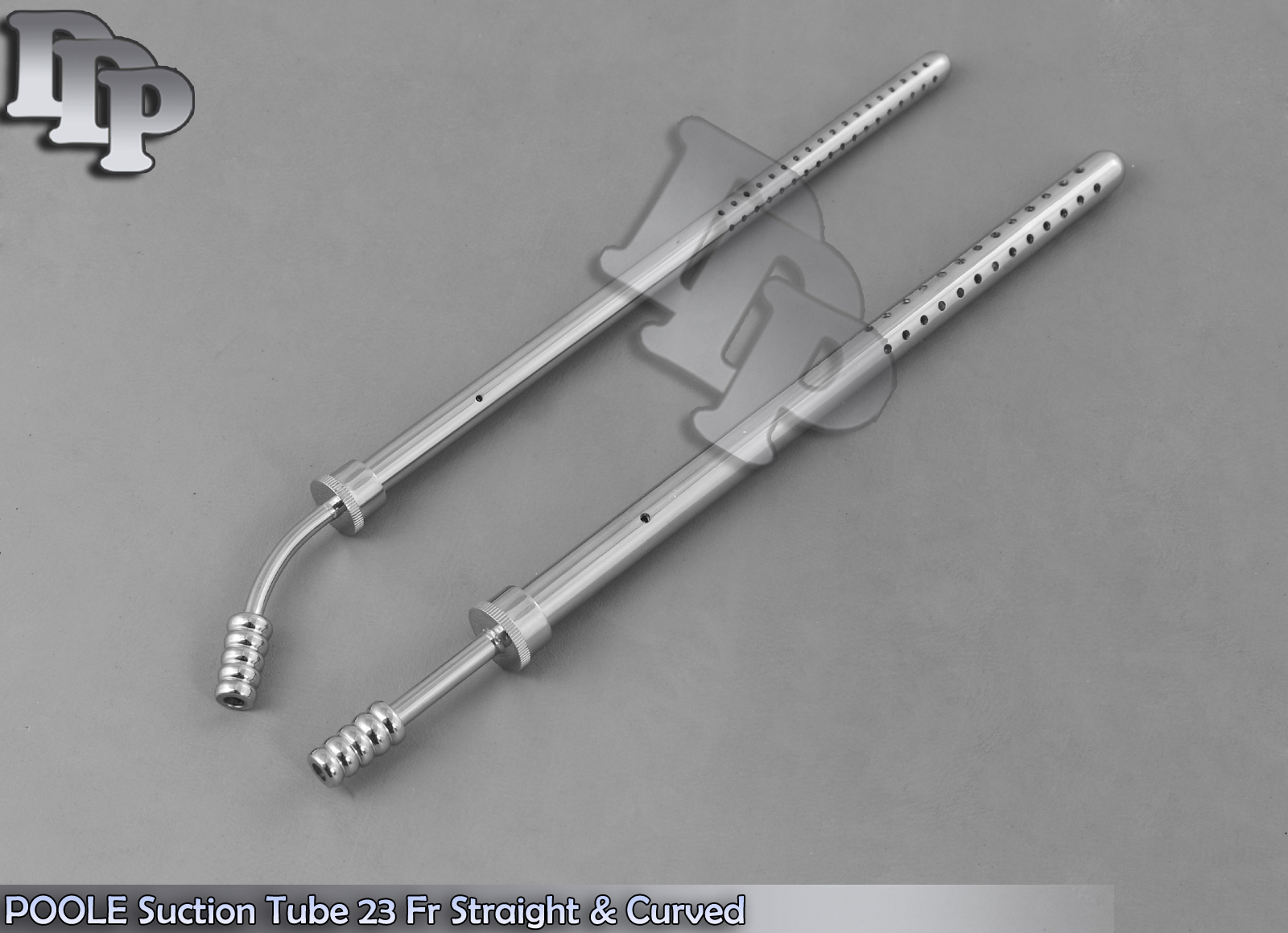 2 POOLE Suction Tube 23 Fr Straight & Curved Surgical Instruments